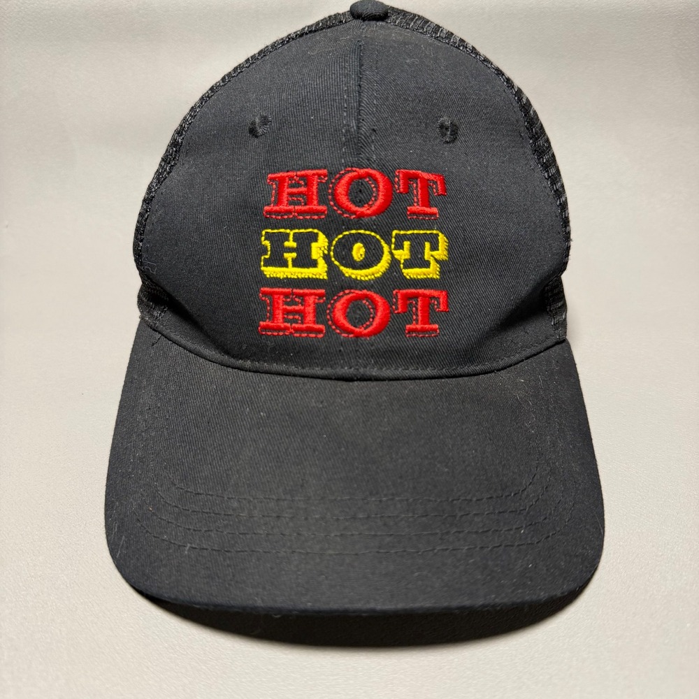 Best Brands Hot Hot Hot Trucker Hat Mens OSFM Black‎ Mesh Snapback Cap